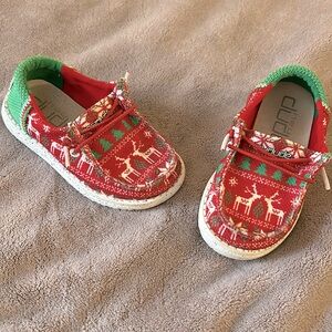 Toddler Christmas Hey Dude Shoes Size 8